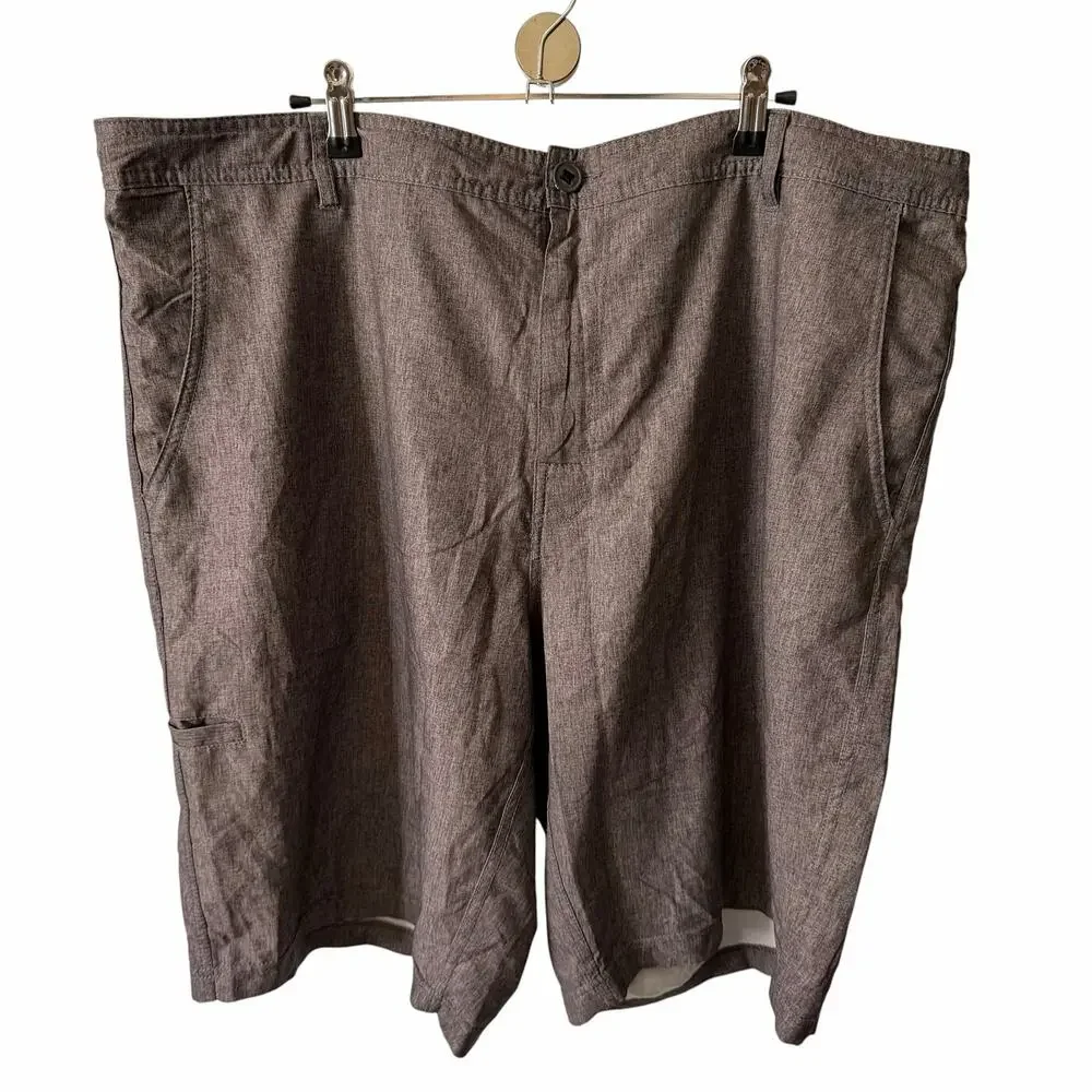 Set of 2 Da Hui Mens Size 42 Casual Shorts Hybrid Collection Beige Heather Gray